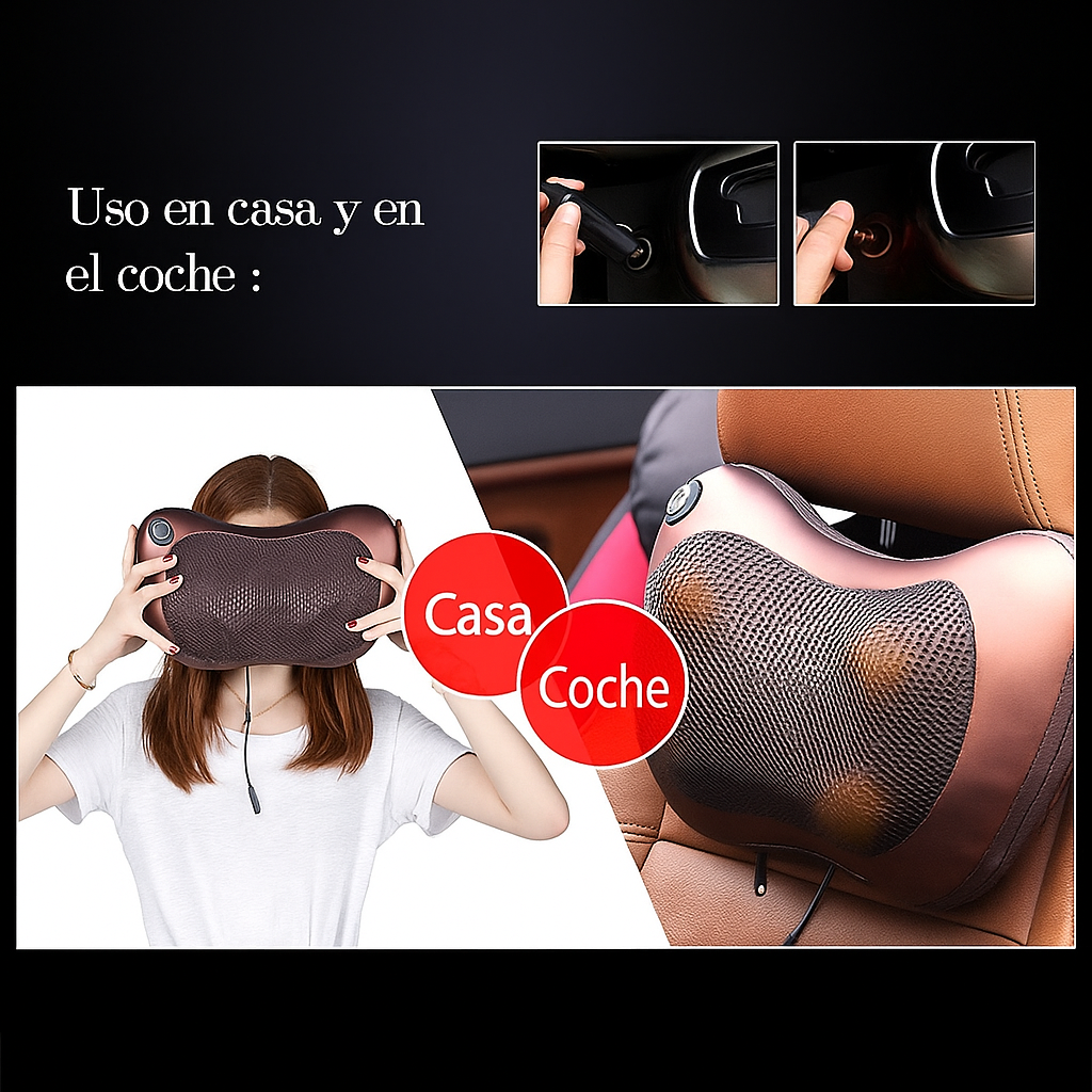 Almohada Masajeadora Eléctrica con Calor